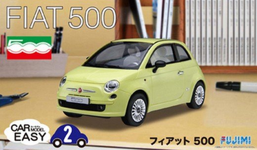 Fujimi 077017 1//24 Car Model Easy ES-2 Fiat 500 Model Kit For Beginner
