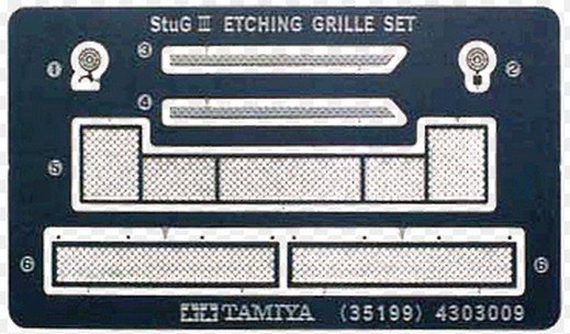 Tamiya 35199 German StuG III Photo Etched Grille Set 1/35 Scale kit 
