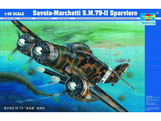 Trumpeter 02817 Savoia-Marchetti S.M.79-II Sparviero WWII