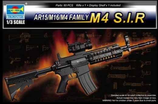Trumpeter 01916 1/3 AR15-M16-M4-FAMILY-M4-S-I-R Gun Rifle Plastic Model Kit 