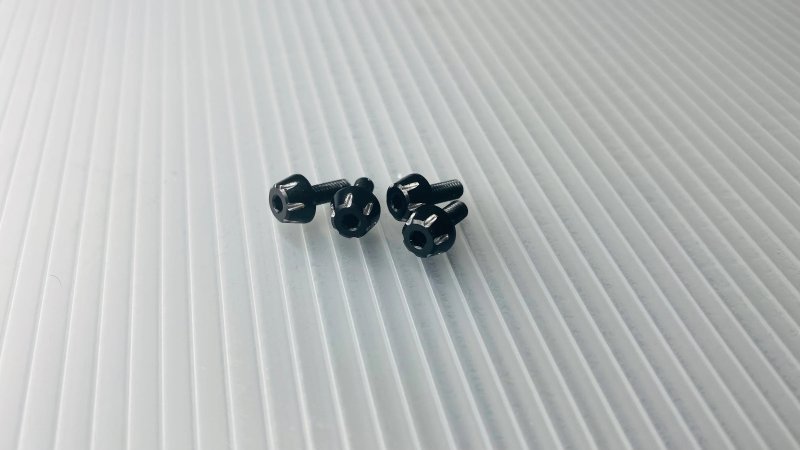 3RACING Sakura D5 AL One Piece Wheel Nuts (Black) - SAK-D5657/BL
