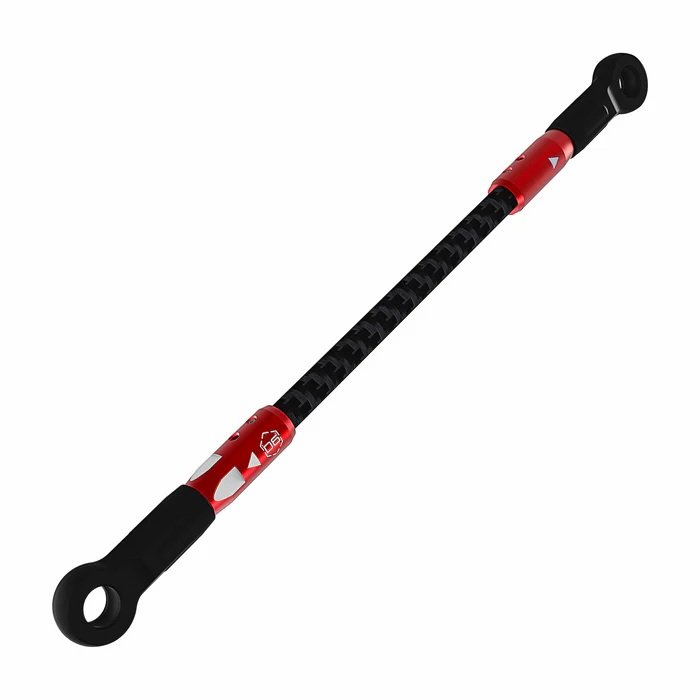 3RACING Auper D6 Steering C-FRP Red Turnbuckle 74mm - SAK-D6824/RE