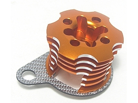 Kyosho Mini Inferno Speed Control Engine Heatsink - Orange/SSG Graphite - 3Racing MIF-020/OR/SG