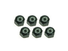 Kyosho Mini-Z MR-015 Mini-Z AWD /MR-01 /MR-02 (MM) /MR-015 3RACING 2MM ALUMINUM LOCK NUTS (BLACK) - 3RACING 3RAC-N20/BL/V2