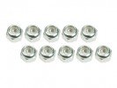 Kyosho Mini-Z MR-015 Mini-Z AWD /MR-01 /MR-02 (MM) /MR-02 (RM) /MR-015 3RACING 2MM ALUMINUM LOCK NUTS (TITANIUM) - 10 PCS - 3RACING 3RAC-N20/SI