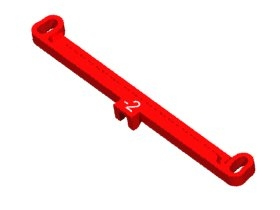 Kyosho Mini Z F-1 Front Toe In / Out Linkage -2 Degree For Kyosho Mini Z F-1 - 3Racing MKF-02/-2