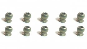 3RACING 7075 Aluminum 5.8mm Hex Ball Stud H=4 (10 pcs) - Teflon Coated - 3RAC-BS58H4/TE