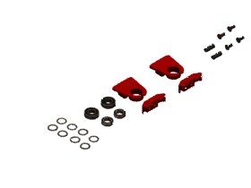 3RACING Realistic Rear Brake Bot For 3RAC-AD12/V3 - Red - 3RAC-AD12/V3D/RE