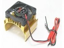 3RACING Motor Heat Sink W/ Fan For 540 Motor (High Finger) - Gold - 3RAC-MHS004/GO