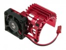 3RACING Extended Motor Heat Sink W/ Fan For 540 Motor (Fan-Shaped) - Red - 3RAC-MHS008/RE