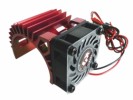 3RACING Engine Heat Sink Motor Heat Sink W/ Fan Ver.2 For 540 Motor (Fan-Shaped) - Red - 3RAC-MHS5/RE/V2