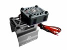 3RACING Engine Heat Sink Extended Motor Heat Sink W/ Fan Ver.2 For 540 Motor (High Finger) - Titanium - 3RAC-MHS7/TI/V2