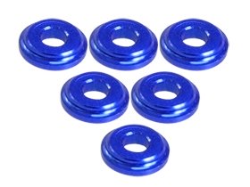 3RACING Aluminium Shock Tower Shim (6pcs) - Blue - 3RAC-WFS820/BU