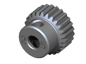 3RACING 64 Pitch Pinion Gear 25T (7075 w/ Hard Coating) - 3RAC-PG6425