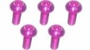 3RACING M3 x 8 AL7075 Button Head Hex Socket - Machine (5 Pcs) Pink - TS-BSM308AL/PK 3RACING M3 x 8 AL7075 Button Head Hex Socket - Machine (5 Pcs) Pink - TS-BSM308AL/PK