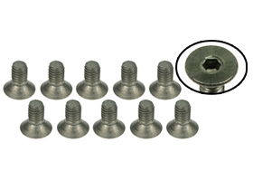 3RACING M3 X 5 Titanium Flat Head Hex Socket - Machine ( 10 Pcs ) - TS-FSM305M