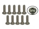 3RACING #4-40 x 3/8 Titanium Button Head Hex Socket - Machine (10 Pcs) - TS-BS4380M