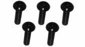 3RACING M3 x 12 AL7075 Button Head Hex Socket - Machine (5 Pcs) -Black - TS-BSM312AL/BL