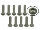 3RACING M3 x 12 Titanium Button Head Hex Socket - Machine (10 Pcs) - TS-BSM312M