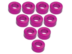 3RACING Aluminium M3 Flat Washer 2.5mm (10 Pcs) - Pink - 3RAC-WF325/PK