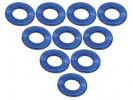 3RACING Aluminium M3 Flat Washer 0.5mm (10 Pcs) - Blue - 3RAC-WF305/BU