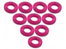 3RACING Aluminium M3 Flat Washer 1.0mm (10 Pcs) - Red - 3RAC-WF310/RE