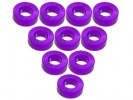 3RACING Aluminium M3 Flat Washer 2.0mm (10 Pcs) - Purple - 3RAC-WF320/PU