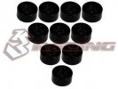 3RACING Aluminium M3 Flat Washer 3.0mm (10 Pcs) - Black - 3RAC-WF330/BK