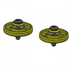 Tamiya Mini 4WD 13mm Aluminum Ball -Race Rollers ( Ringless )(Golden) - 3RACING M4WD-30/GO