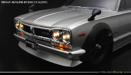 ABC-HOBBY Nissan Skyline KPGC 10 GT-R w/Chrome carrozzeria-Set 1:10 66093 