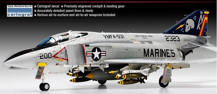 1/48 USMC F-4B/N VMFA-531 Gray Ghosts #12315 ACADEMY MODEL HOBBY KITS 