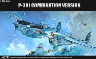 Academy 12282 - 1/48 Scale P-38 Lightning Model Kit (AC 2215)