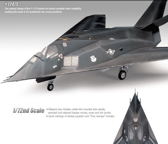 Academy 12475 - 1/72 F-117A Stealth Fighter (AC 2107)
