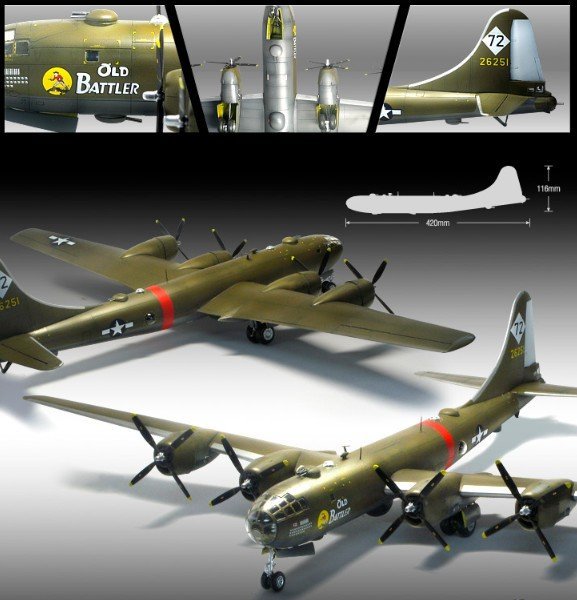 PKAY12517 Academy 1:72 Scale B-29A USAAF 'Old Battler' 