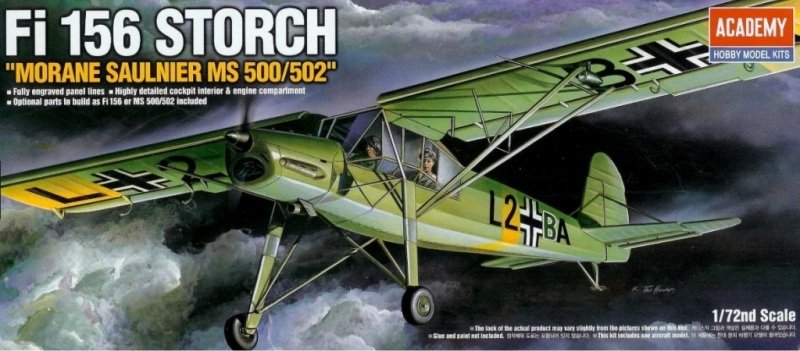 Academy 12459 - 1/72 Fieseler FI-156 Storch Morane Saulnier MS 500/502 (AC 1661)