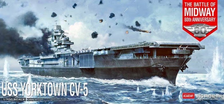 Academy 14229 - 1/700 USS Yorktown CV-5 The Battle of Midway 80th anniversary