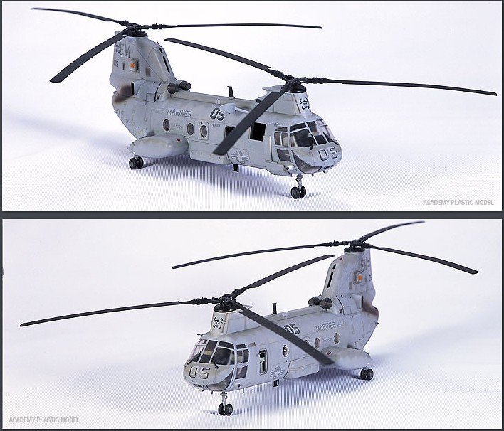 Academy 12283 - 1/48 CH-46 Bull Frog Helicopter Model Kit