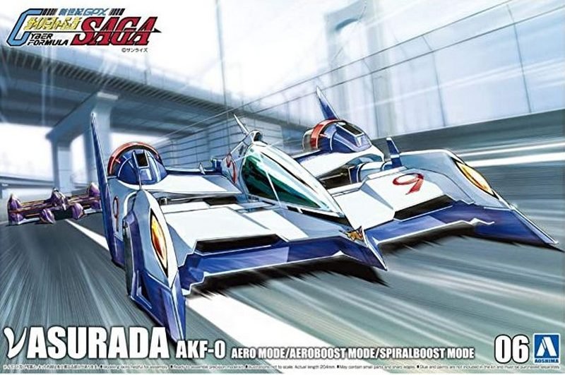 Aoshima 05908 - 1/24 New Asurada AFK-0 Aero Mode/Aeroboost Mode/Spiralboost Mode Cyber Formula #6