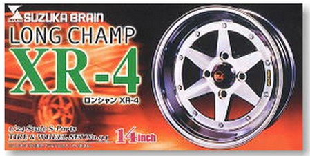Aoshima #AO-40218 - 1/24 No.94 Suzuka Brain Long Champ XR-4 14inch Tire & Wheel set