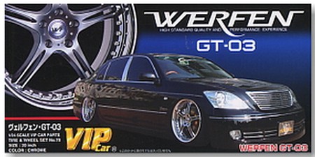 Aoshima #AO-43066 - 1/24 No.78 Werfen GT-03 20 inches Wheel & Tire for VIP Car