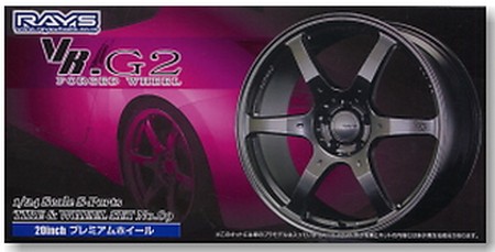 Aoshima #AO-46548 - 1/24 No.89 RAYS VR.G2 Forged Wheel 20 inch Premium Tire & Wheel Set