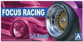 Aoshima 05374 - 1/24 Focus Racing 14-inch Wheels and Tries The Tuned Parts No.41