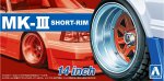 Aoshima 05545 - 1/24 Mk-III Short Rim 14 Inch Wheels & Tires The Tuned Parts #89