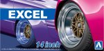 Aoshima 20299 - 1/24 Excel 14 Inch Wheels and Tires Tuned Parts #80