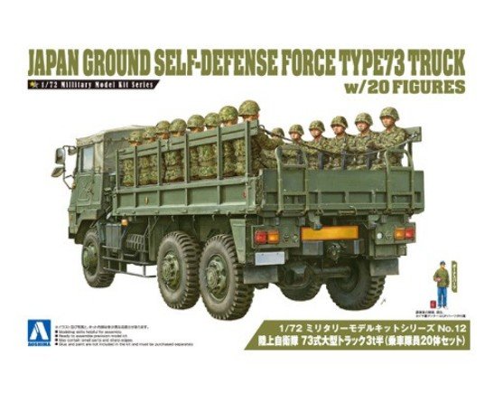 Aoshima #01209 - 1/72 Japan Ground Self-Defense Force Type73 Truck w/20 Figures No.12