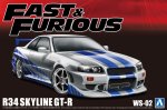 Aoshima 06795 - 1/24 Fast & Furious Nissan R34 Skyline GT-R WS-02