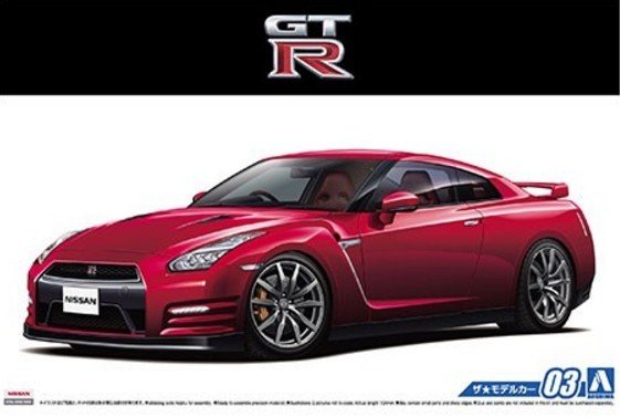 Aoshima 05154 - 1/24 Nissan R35 GT-R Pure Edition \'14 The Model Car No.03