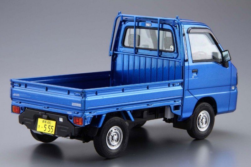 Aoshima 54222 The Model Car 55 SUBARU TT1 SAMBAR HIGH-ROOF 4WD '80 1/24 Scale Ki 
