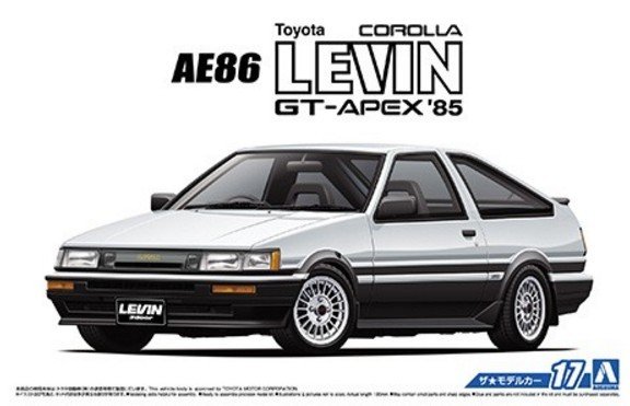 Aoshima 05225 - 1/24 Toyota AE86 Corolla Levin GT-Apex '85 The Model Car No.17