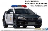 Aoshima 06282 - 1/24 Mitsubishi CZ4A Lancer Evolution X Police Car '07 Taipei City Police Department #SP